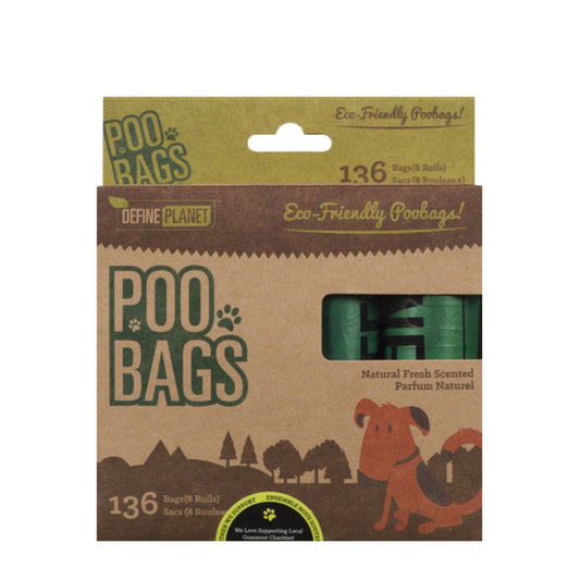 Sacs Poo Bags Define Planet (8 rouleaux)
