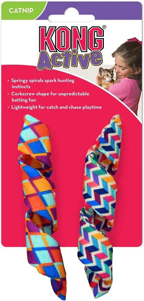 Kong active curls - springs avec herbe à chats