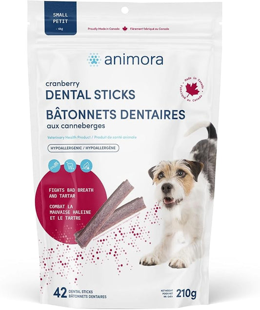 Animora - bâtonnets dentaires aux canneberges - PAQUETS