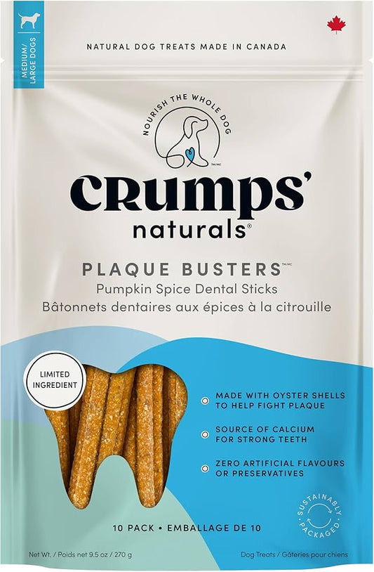 Gâteries dentaires pour chiens - Plaque Busters - Épices à la citrouille