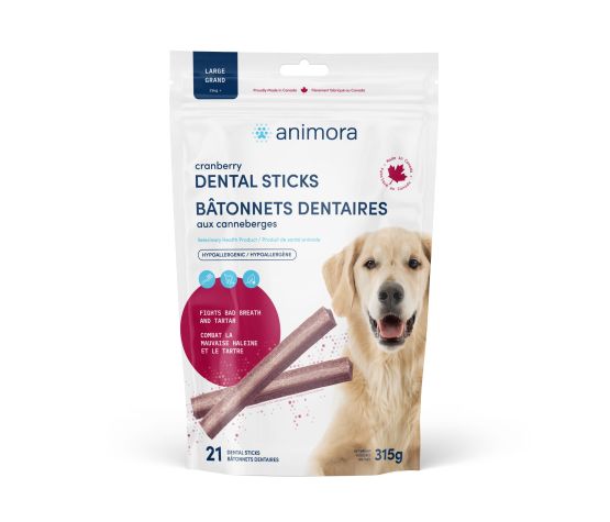 Animora - bâtonnets dentaires aux canneberges - PAQUETS