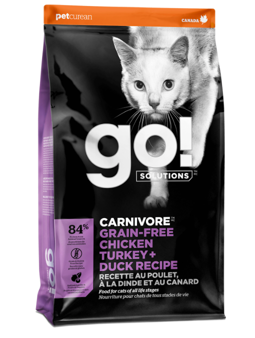 Go! Nourriture Carnivore pour chat au poulet et à la dinde + canard