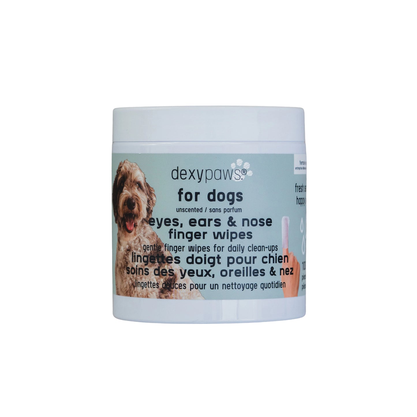 Dexypaws - Lingettes doigt pour chien - 100 pièces