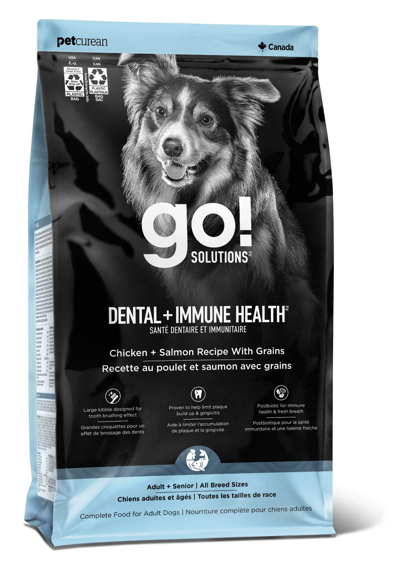 Go! Santé dentaire et immunitaire - Poulet et Saumon avec grains - Pour chien