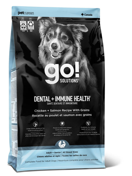 Go! Santé dentaire et immunitaire - Poulet et Saumon avec grains - Pour chien
