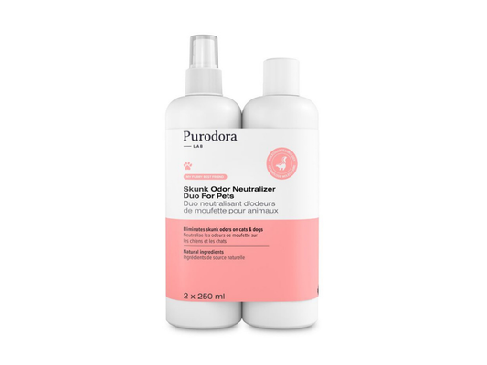 Duo neutralisants d'odeurs de moufette pour animaux