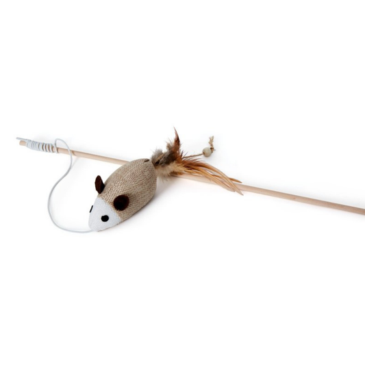 Jouet pour chats - Canne à pêche et souris